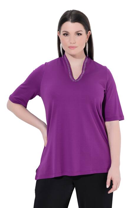 Tričko, Pima bavlna, A střih, kalichový límec, krátké rukávy