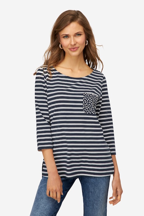 Stripes And Spots 3/4 Sleeve Tee