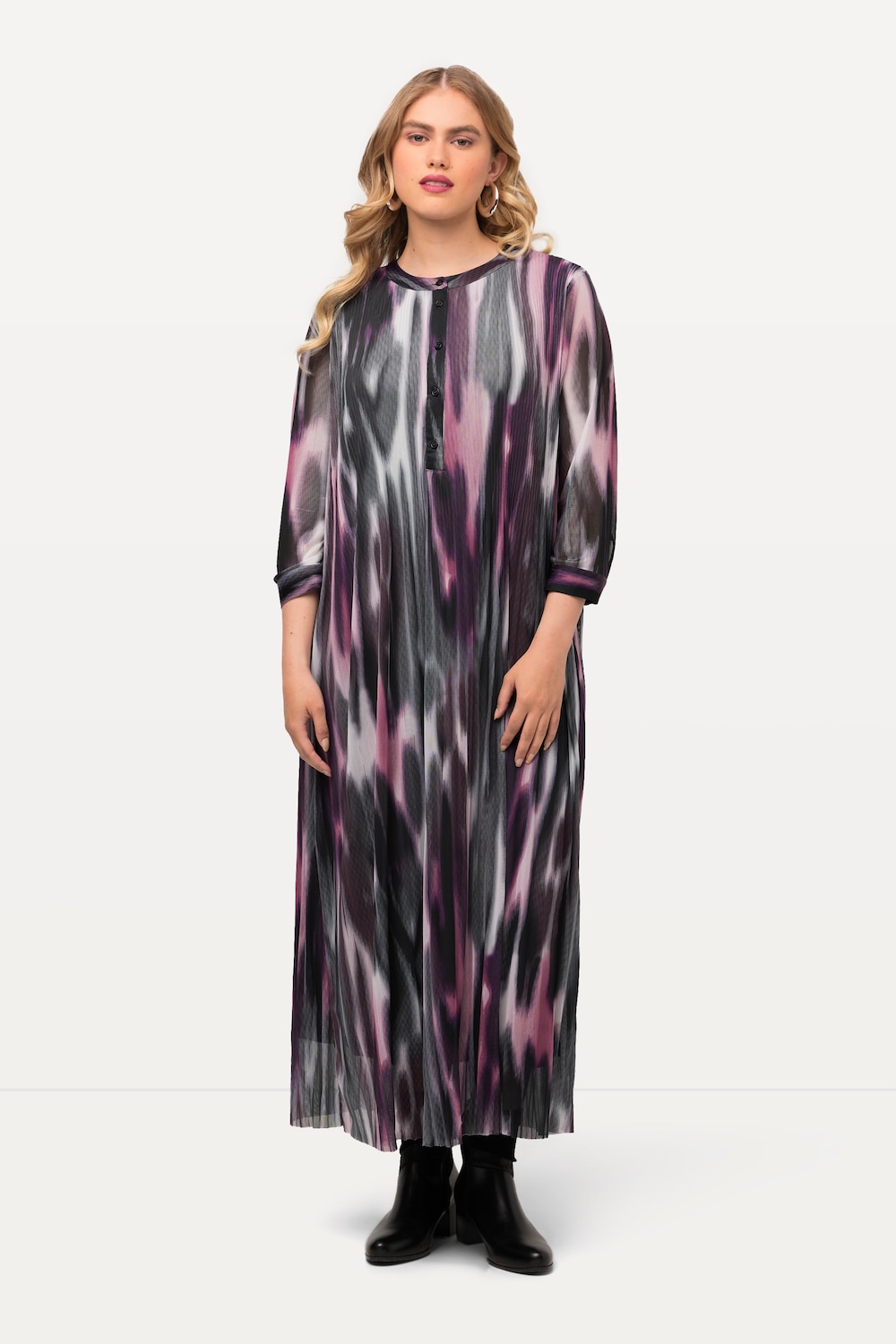 Große Größen Midikleid, Damen, rot, Größe: 54/56, Polyester/Viskose, Ulla Popken