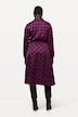 Midikleid, Hahnentrittmuster, V-Ausschnitt, Langarm