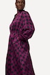 Midikleid, Hahnentrittmuster, V-Ausschnitt, Langarm