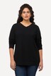 Sweatshirt, doppelter V-Ausschnitt, Stickerei, Langarm