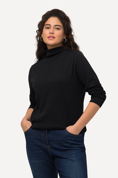 Center Seam Long Sleeve Ribbed Turtleneck | T-Shirts | Knit Tops & Tees