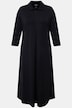 Midi-jurk, A-lijn, overhemdkraag, zipper, 3/4-mouw