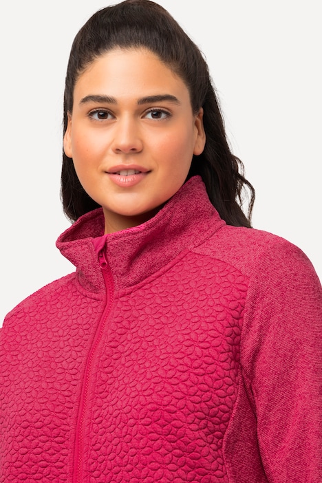 Knit Fleece Long Sleeve Embroidered Jacket | Sweatshirt Jackets ...
