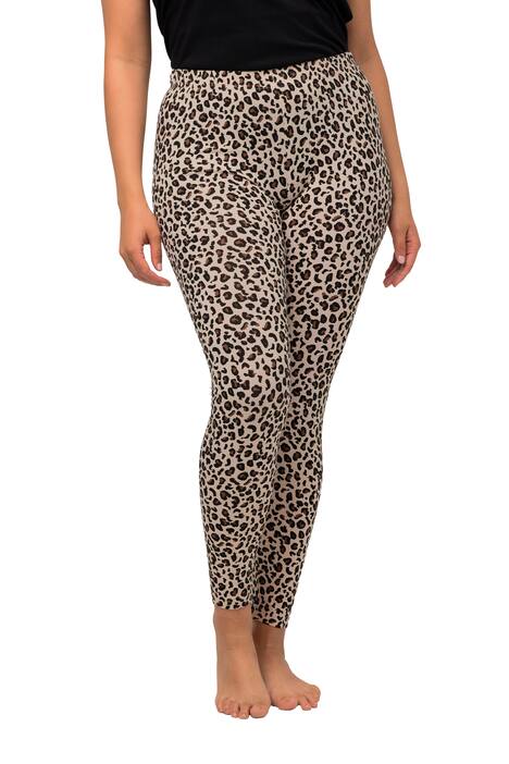 Legíny, leopardí vzor, úzké nohavice, elastický pas