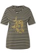 Tričko, proužky, zvířecí motiv, Classic, výstřih do V, krátké rukávy