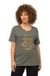 Tričko, proužky, zvířecí motiv, Classic, výstřih do V, krátké rukávy
