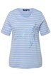 Tričko, proužky, zvířecí motiv, Classic, výstřih do V, krátké rukávy