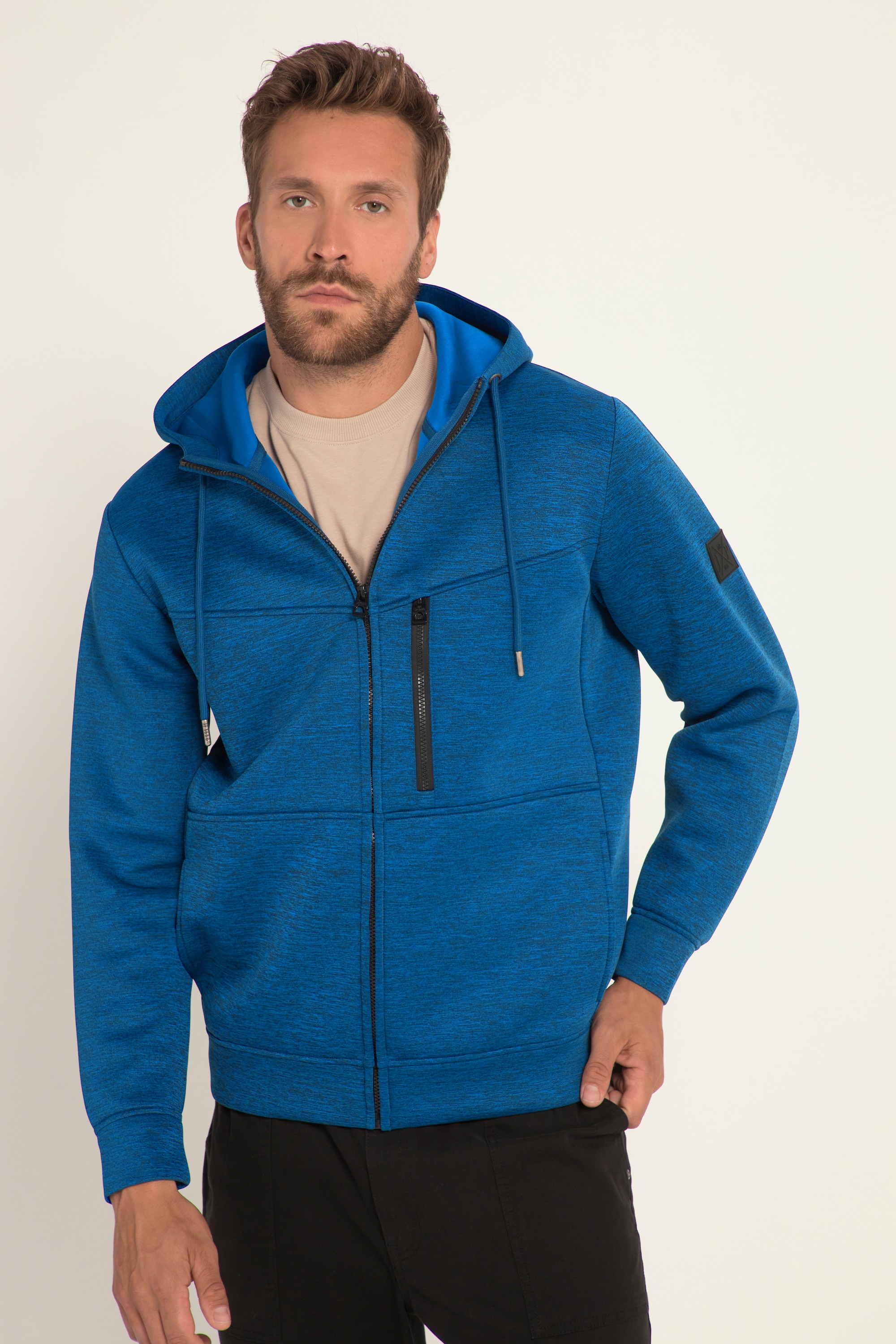 JP 1880 Herren große Größen Hoodiejacke FLEXNAMIC Workwear Scuba Kapuze