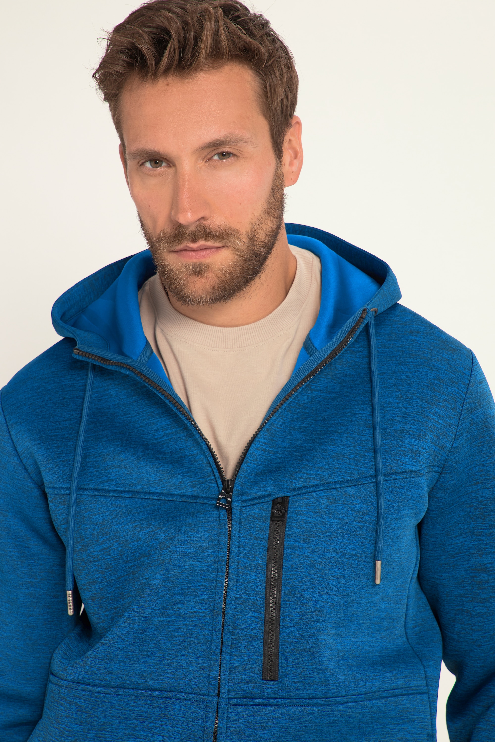 JP 1880 Herren große Größen Hoodiejacke FLEXNAMIC Workwear Scuba Kapuze