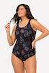 Badeanzug, Quallen, ohne Softcups, Raffung
