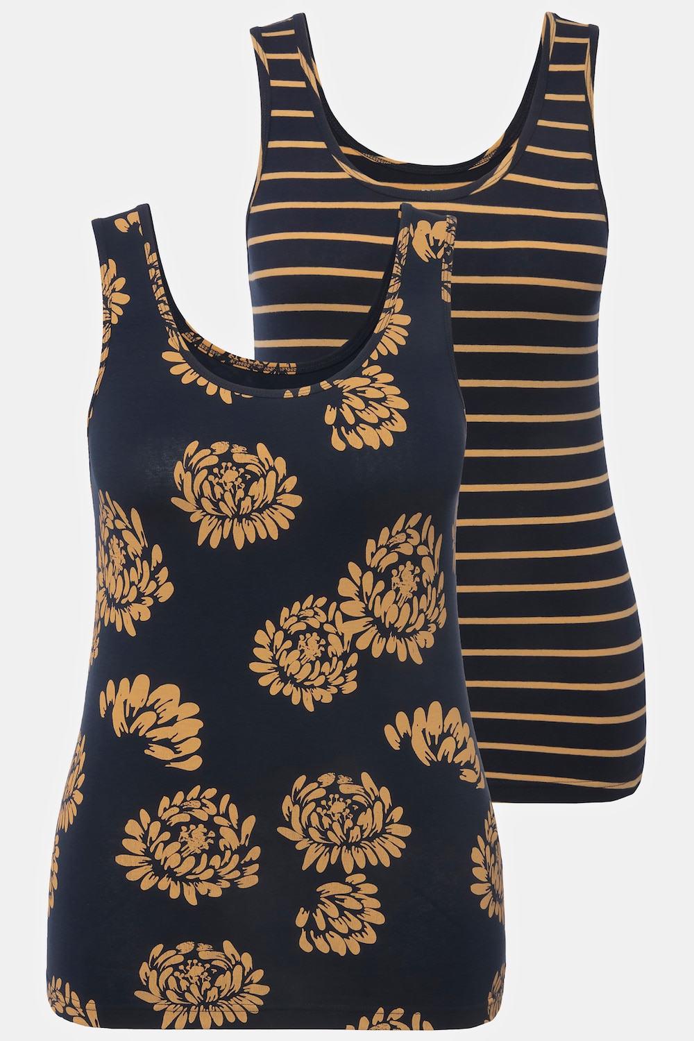 Große Größen Tanktops, Damen, blau, Größe: 46/48, Baumwolle, Ulla Popken