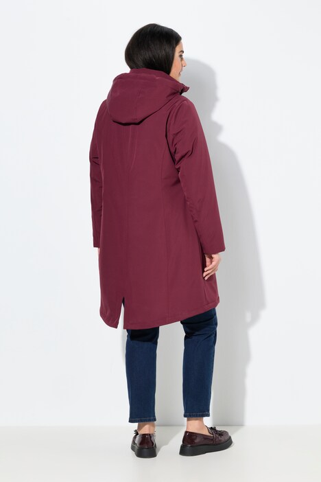 Ulla Popken Giacca Funzionale Impermeabile Donna, Linea A, Imbottita, Cappuccio Regolabile, Con Bionic Finish Eco