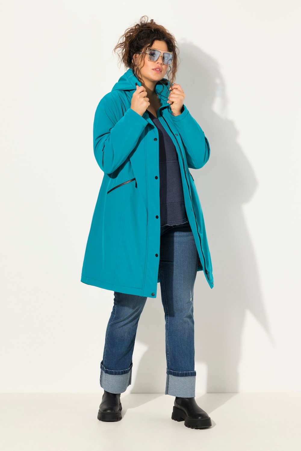 Große Größen HYPRAR Funktionsjacke, Damen, türkis, Größe: 50/52, Polyester, Ulla Popken