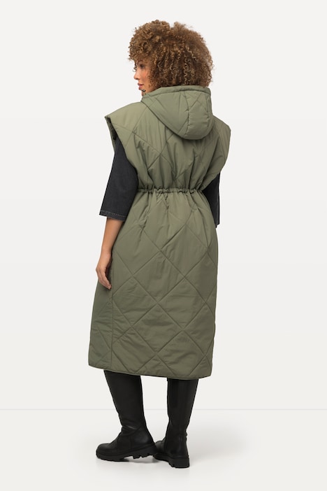 Long Quilted Cap Sleeve Vest | all Vests | Vests