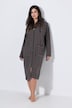 Bademantel, Frottee, Streifen, 2-Wege-Zipper
