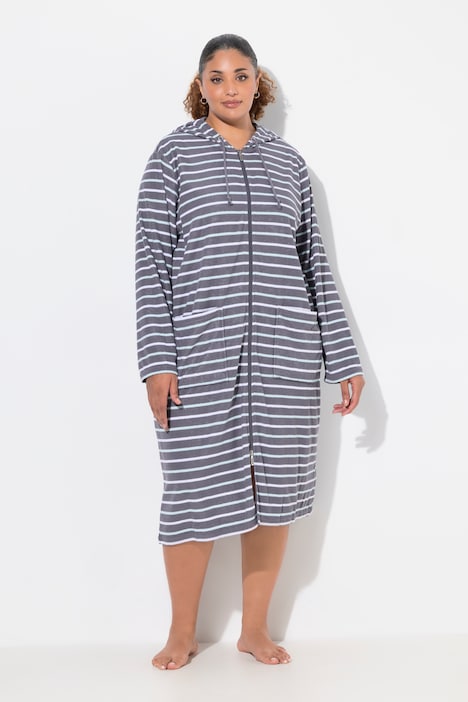 Striped Terrycloth Bathrobe