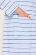Bademantel, Frottee, Streifen, 2-Wege-Zipper