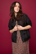 Blouson, oversized, transparenter Chiffon, Langarm