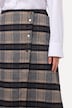 Traditionele rok, ruit, A-lijn, sierknopen, wikkel-look