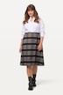 Traditionele rok, ruit, A-lijn, sierknopen, wikkel-look