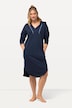 Loungewear-Kleid, Kapuze, Taschen, Langarm