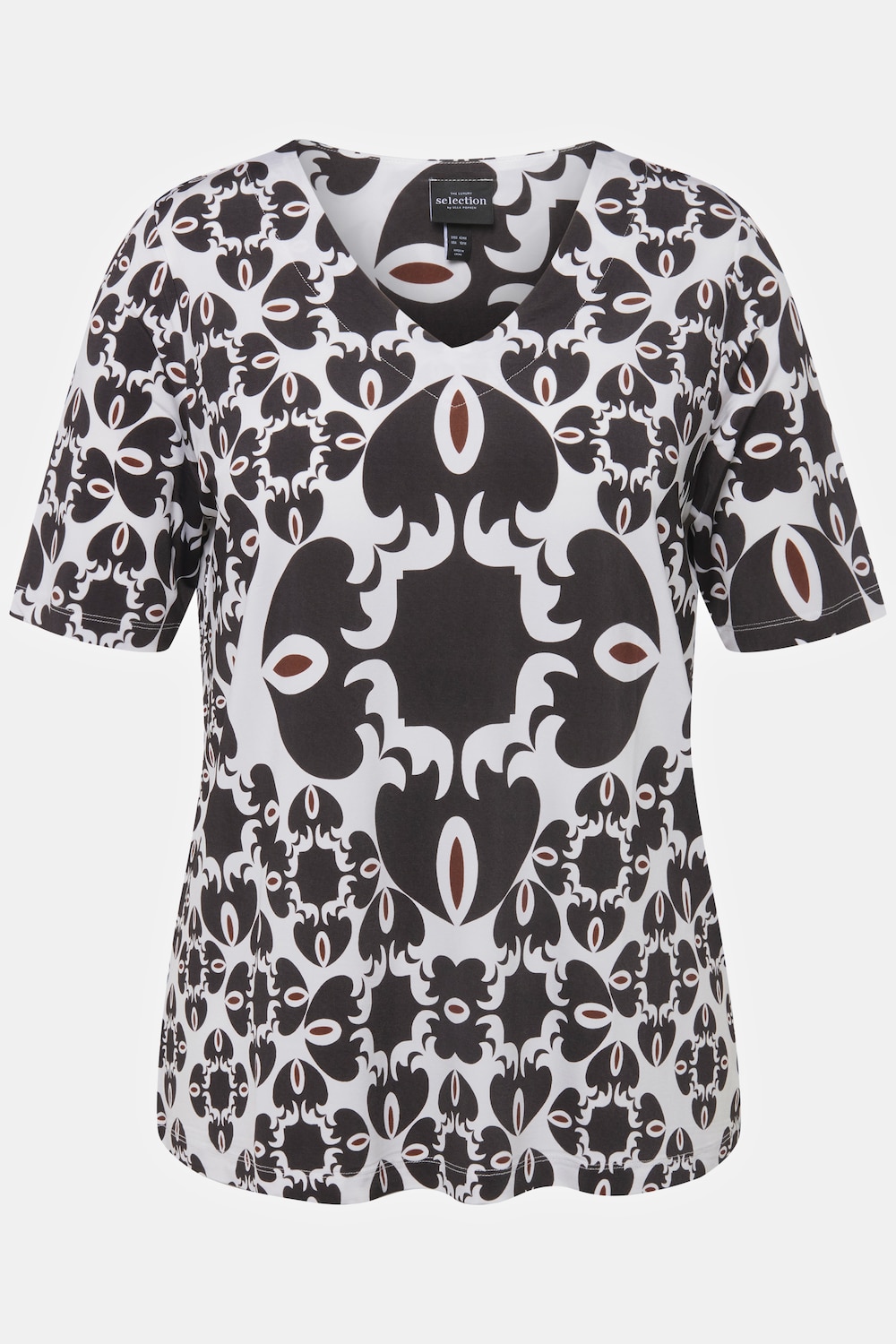 Slinkyshirt, Ornamente, Classic, V-Ausschnitt, Halbarm