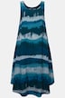 Vestido, rayas batik, cuello redondo, sin mangas