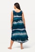 Vestido, rayas batik, cuello redondo, sin mangas