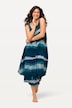 Vestido, rayas batik, cuello redondo, sin mangas
