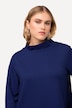 Textured Long Sleeve Turtleneck Sweatshirt Midi Dress