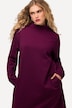 Sweatkleid, Struktur, Taschen, Stehkragen, Langarm