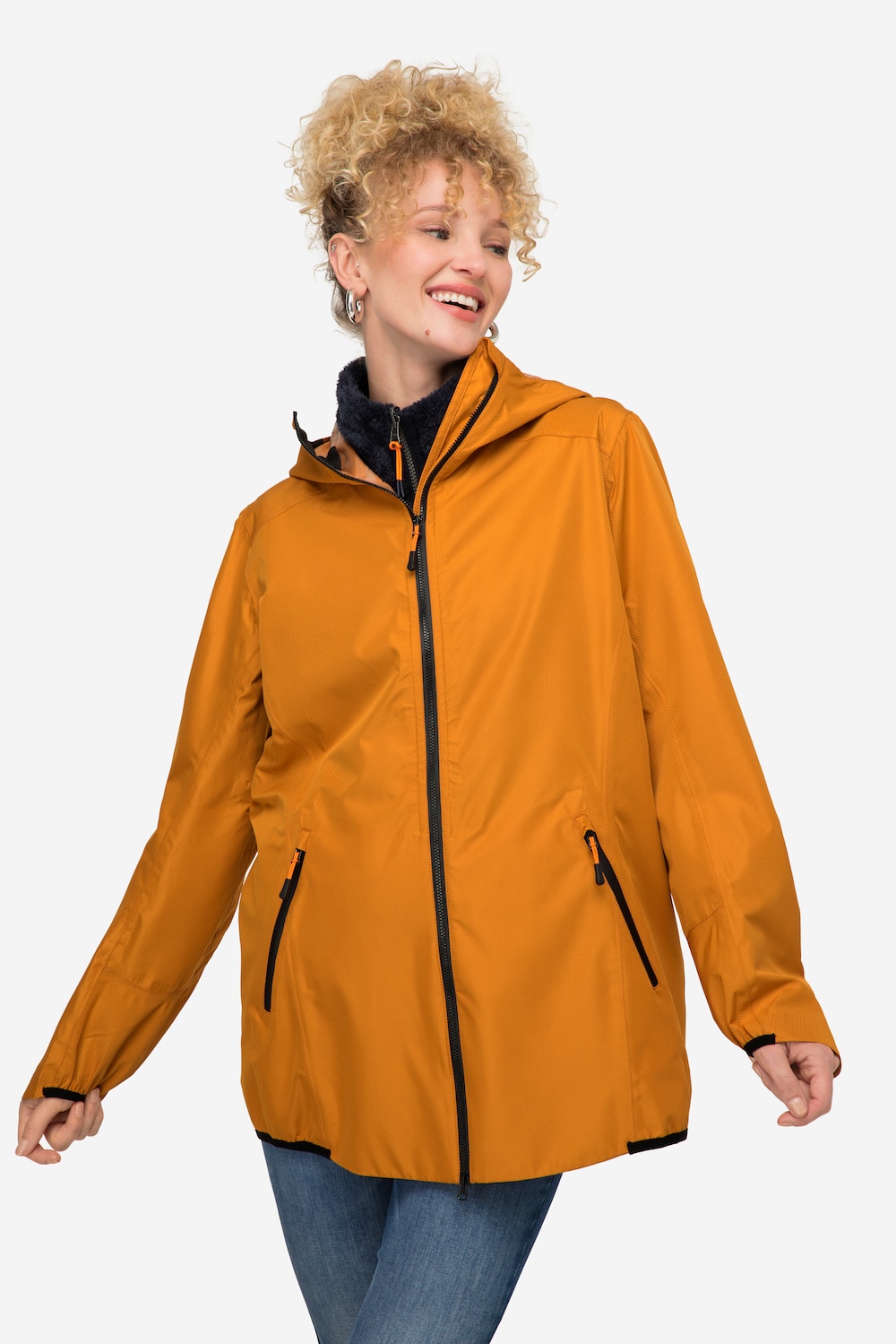 Große Größen Funktions-Jacke, Damen, orange, Größe: M, Polyester, LAURASON