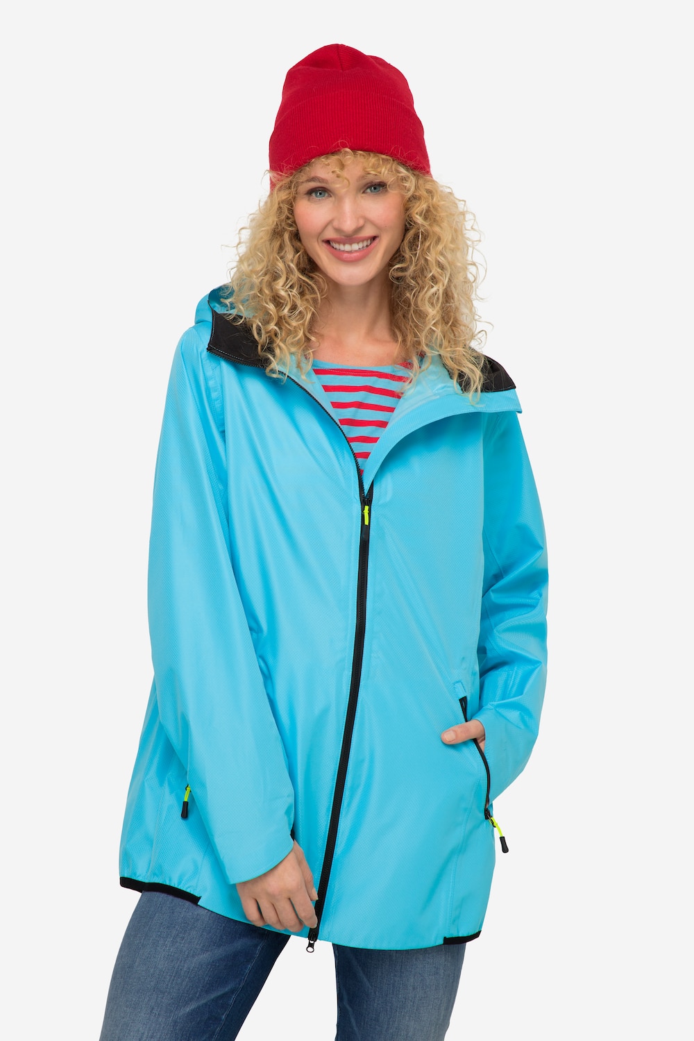 Große Größen Funktions-Jacke, Damen, türkis, Größe: XL, Polyester, LAURASON