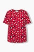 T-shirt i oversize, leofarve og med rund hals