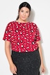 T-shirt i oversize, leofarve og med rund hals