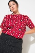 T-shirt i oversize, leofarve og med rund hals