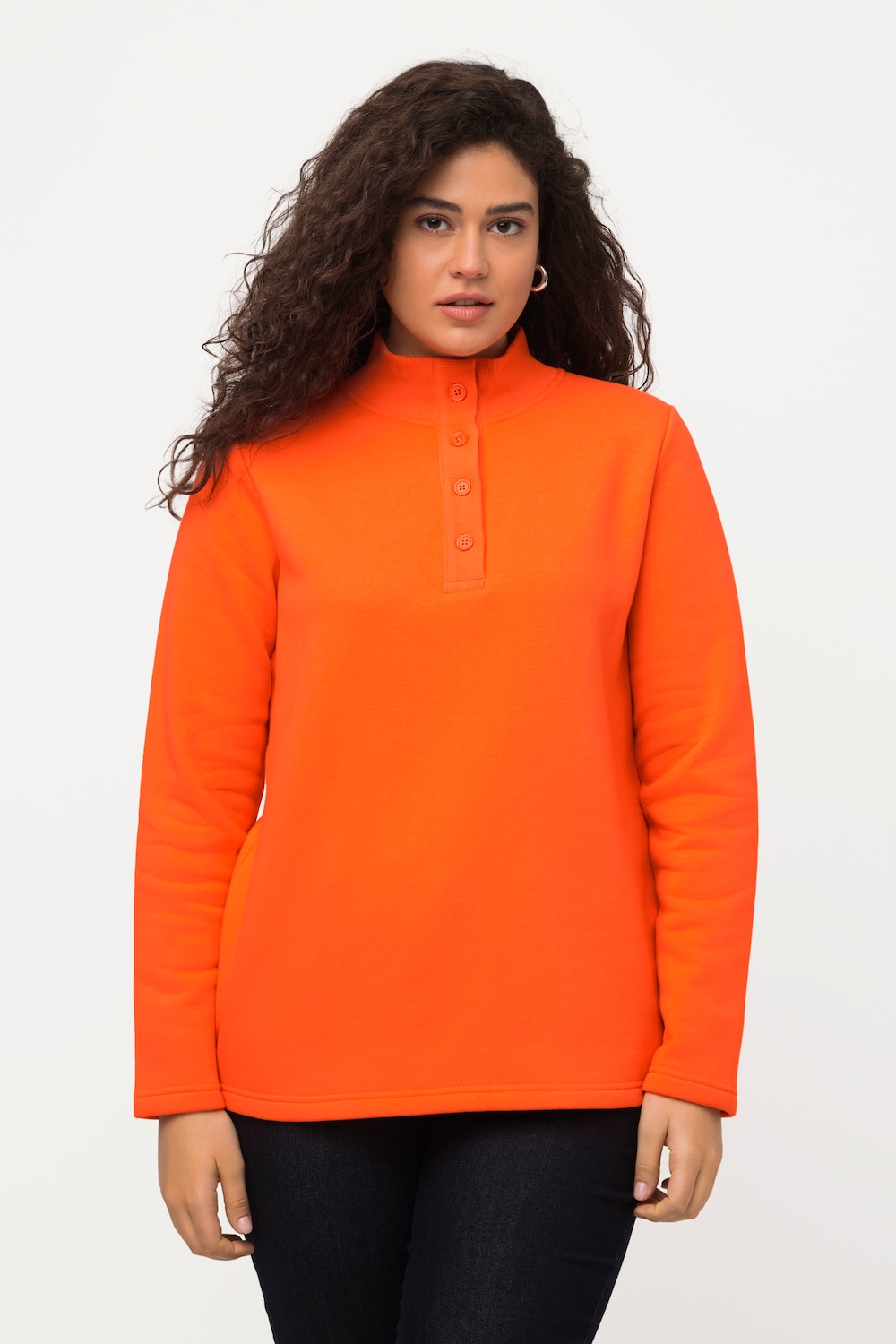 Große Größen Sweatshirt, Damen, orange, Größe: 42/44, Baumwolle/Polyester, Ulla Popken