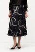 Gonna midi doppia dal taglio svasato in dévoré con tasche