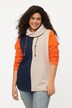 Color Block Cowl Neck Sweatshirt