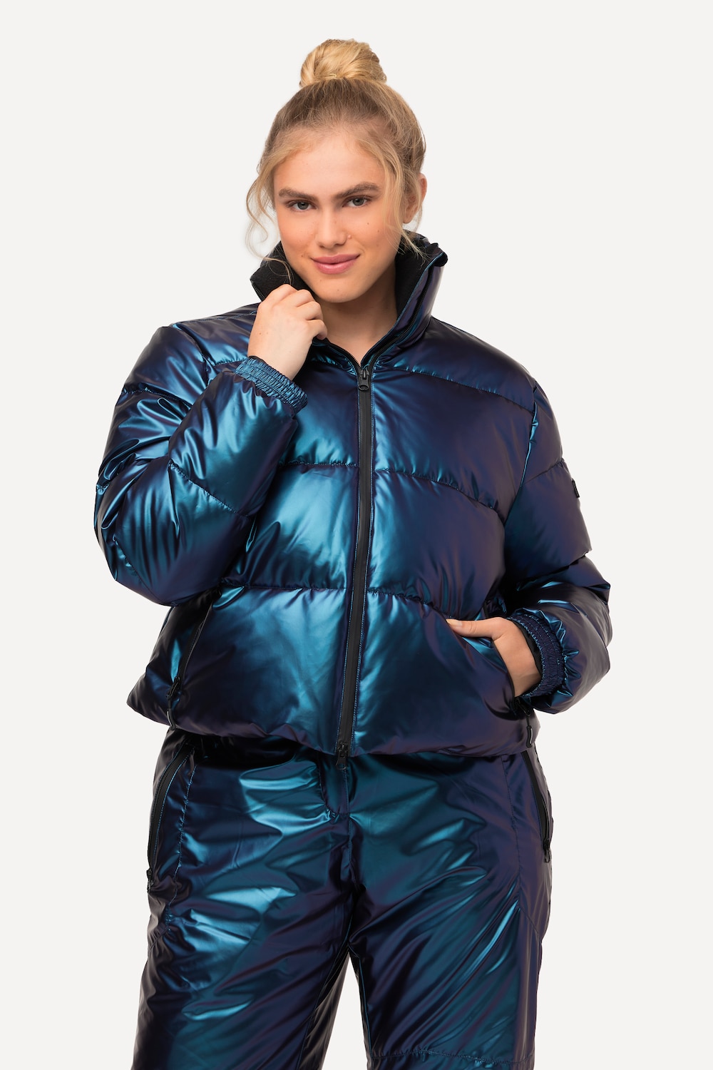 Grote Maten Performance-jack, Dames, blauw, Maat: 50/52, Polyester, Ulla Popken