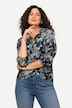 Overhemdblouse, bloemenprint, overhemdkraag, lange mouwen