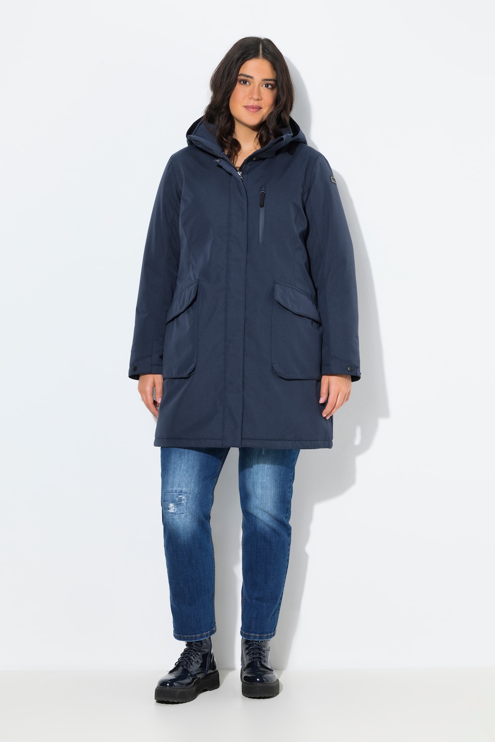 Große Größen HYPRAR Outdoor-Parka, Damen, blau, Größe: 42/44, Polyester, Ulla Popken