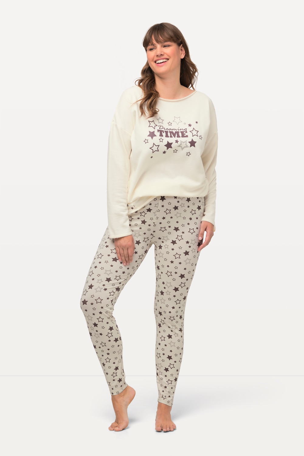 Große Größen Loungewear-Leggings, Damen, beige, Größe: 54/56, Viskose, Ulla Popken