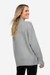 Pullover, Wording Print, Wollanteil, Stehkragen, Langarm