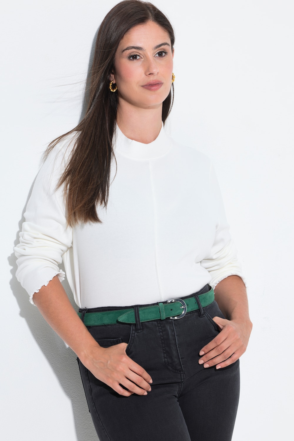 Gürtel, Suede, Velourslederoptik, Metallic-Schliesse