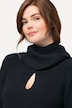Pullover, angestrickter Schal, V-Ausschnitt, Langarm