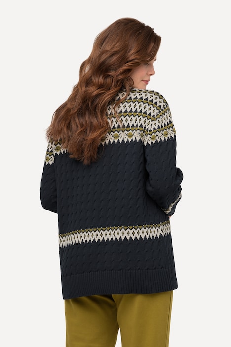 Eco Cotton Long Sleeve Fair Isle Sweater | Sweater | Sweaters