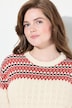 Pull à col rond et manches longues en coton bio, motif Fair Isle